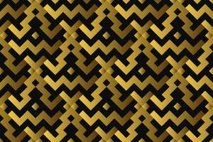 Abstract geometric pattern with lines, rhombuses A seamless vector background. black and gold texture