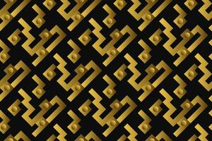 Abstract geometric pattern with lines, rhombuses A seamless vector background. black and gold texture