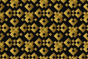 Abstract geometric pattern with lines, rhombuses A seamless vector background. black and gold texture