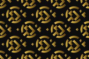 Abstract geometric pattern with lines, rhombuses A seamless vector background. black and gold texture