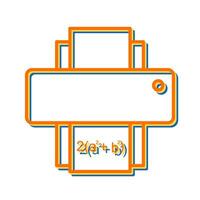 Print Math Sheet Vector Icon