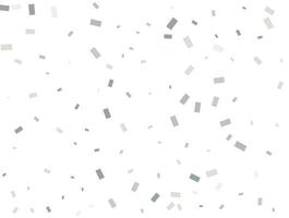 Modern Light silver Rectangular glitter confetti background. White festive texture vector