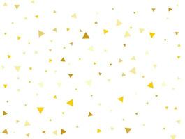 Golden Triangular Confetti. Vector illustration