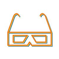 icono de vector de gafas 3d