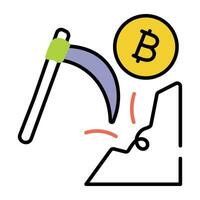 Trendy Crypto Mining vector