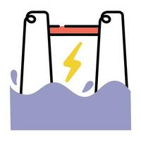 Trendy Hydropower Concepts vector