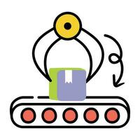 Trendy Robot Packaging vector