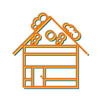 House with Snow Vector Icon