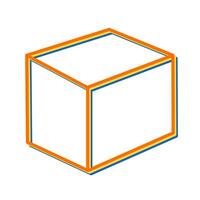 icono de vector de cubo