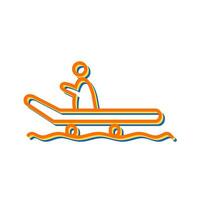 Riding Sled Vector Icon