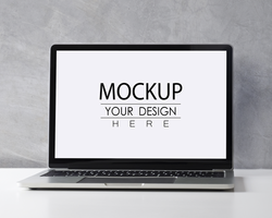 Digital device screen mockup vector with laptop and smartphone with gradient wallpapers psd