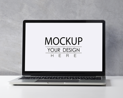 Digital device screen mockup vector with laptop and smartphone with gradient wallpapers psd