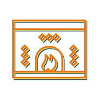 Fireplace Vector Icon