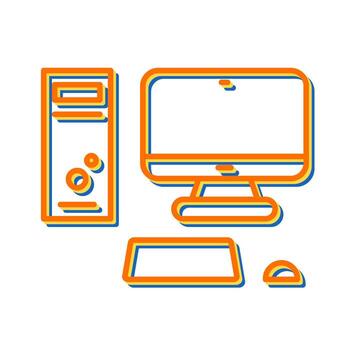 icono de vector de computadora