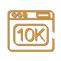 icono de vector de 10k