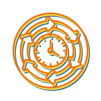 icono de vector de tiempo de procesamiento
