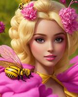linda Barbie abeja foto