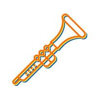 icono de vector de clarinete