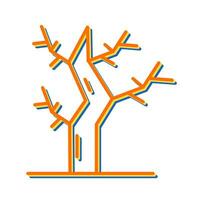 icono de vector de árbol seco