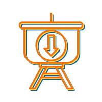 Downloading Presentation Vector Icon
