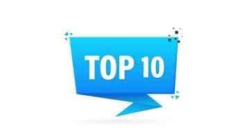 Top 10. Blue button. Motion graphics. video