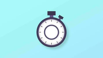 The 60 minutes timer. Stopwatch icon in flat style. Motion graphics. video