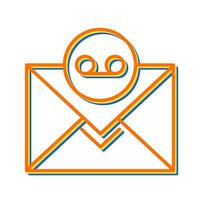 icono de vector de correo de voz