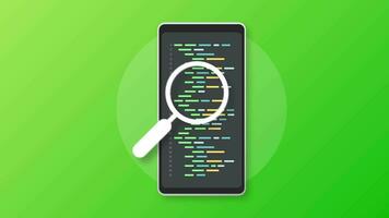 multiplataforma software. codificación teléfono inteligente digital aprendiendo. movimiento gráficos. video