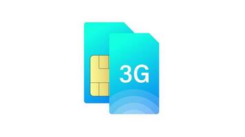 3G Sim Card. 3G technology background. Motion graphics. video