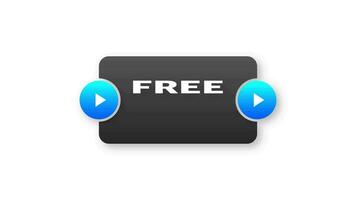 Free webinar banner in flat style on white background. Play video. Web media. Motion graphics. video