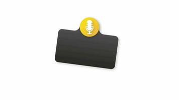 Night Podcast. Badge, icon, stamp, logo. Motion graphics. video