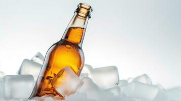 saborear el glacial esencia de cerveza infundido con el frío de escarcha. generativo ai foto