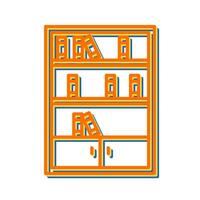 Books Shelf Vector Icon