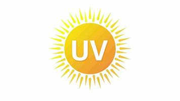 Uv radiation, great design for any purposes. Danger warning icon. Arrow icon. Motion graphics. video