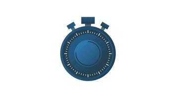 de 60 minuten tijdopnemer. stopwatch icoon in vlak stijl.beweging grafiek. video