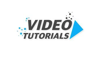 Video tutorial icon on white background. Motion graphics.