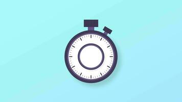 The 45 minutes timer. Stopwatch icon in flat style. Motion graphics. video