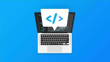 plattformsoberoende programvara. kodning bärbar dator. digital inlärning. rörelse grafik. video