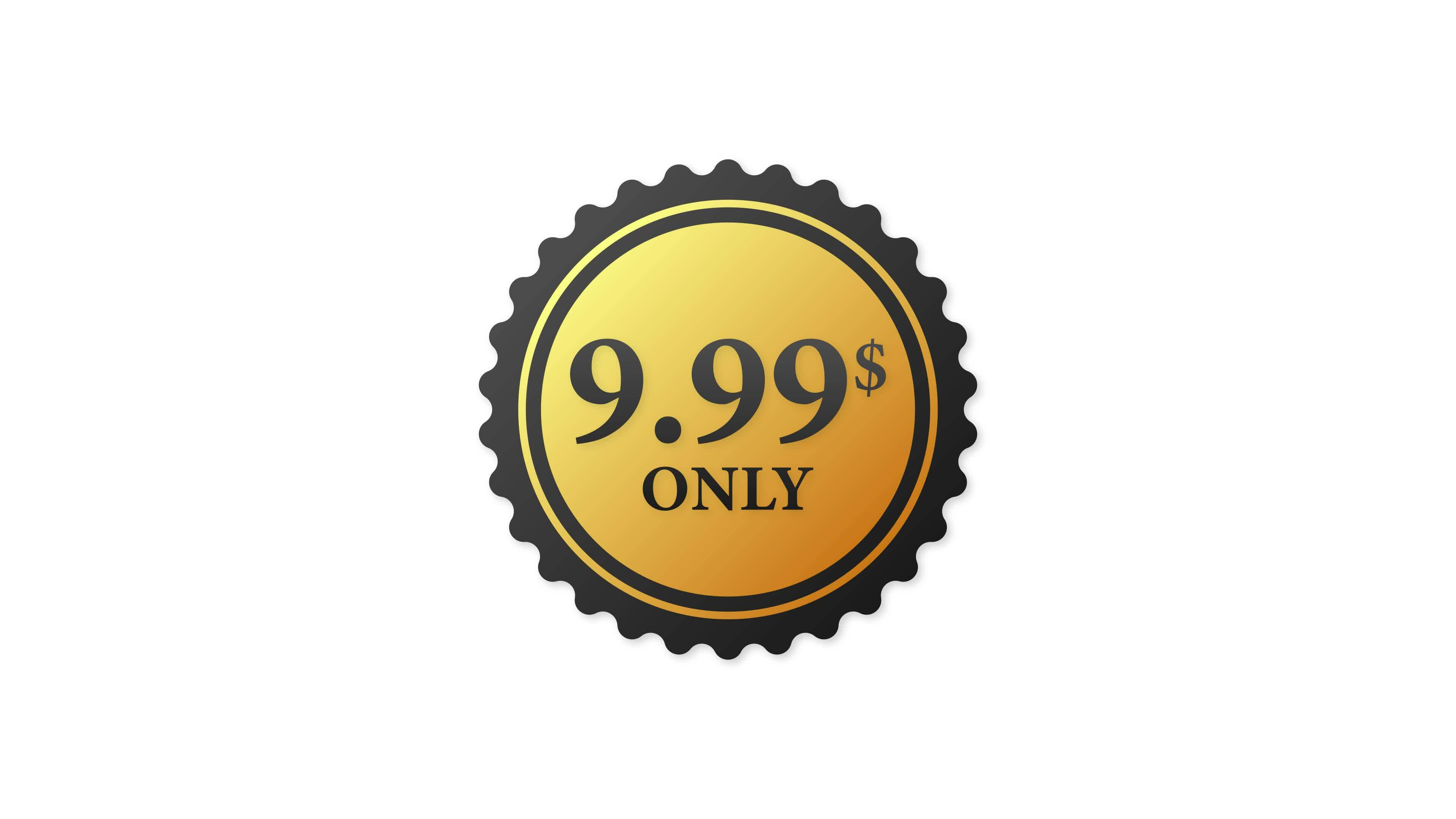 Sale 9 99 Dollars Only Offer Badge Sticker Design In Flat Style Motion sale-9-99-dollars-only-offer-badge-sticker-design-in-flat-style-motion