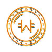 Won Currency Vector Icon