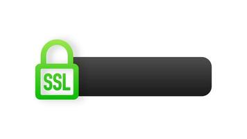 SSL encryption label. Secure banner. Motion graphics. video