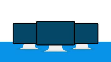 Flat mock up laptop for web site design. Awesome mock up laptop, great design for any purposes. Motion graphics. video