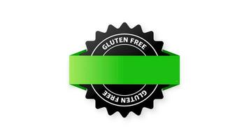 Gluten free badge, logo, icon. Motion graphics. video