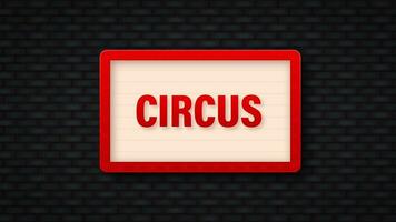 Lightbox circus for banner design. Billboard blank. Isolated design. Motion graphics. video