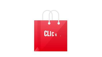 hacer clic recoger para márketing diseño. Tienda etiqueta. hacer clic botón. movimiento gráficos. video