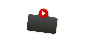 Live streaming logo - red design element with play button for news and TV or online broadcasting. Motion graphics. video