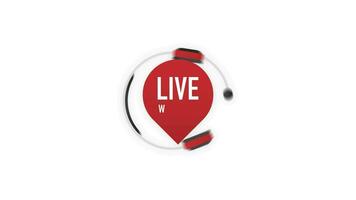 Live webinar icon on white background. Play video. Motion graphics. video