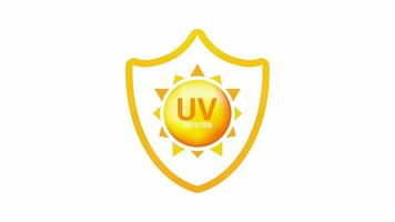 Uv radiation, great design for any purposes. Danger warning icon. Arrow icon. Uv radiation for concept design. Motion graphics. video