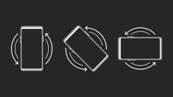 Rotate Mobile phone. Turn your device. Device rotation symbol. Motion graphics. video