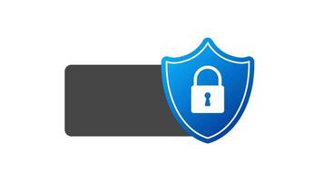 CCPA compliance flat blue secure label on white background. Motion graphics. video